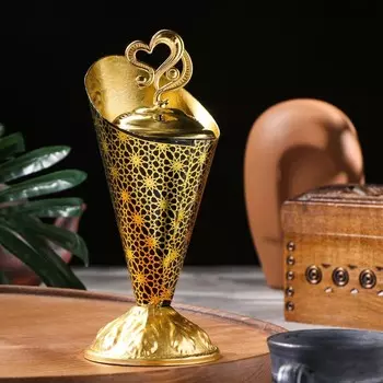 Курильница для благовоний порошковых и конусов TAKE IT EASY «Факел», золотистый, 19.58.2 см