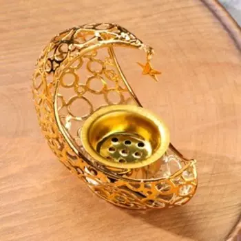 Подсвечник "Полумесяц", медь, 9,8х10,5 см