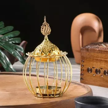 Курильница для благовоний порошковых и конусов TAKE IT EASY «Золотая клетка», золотистый, 169.5 см