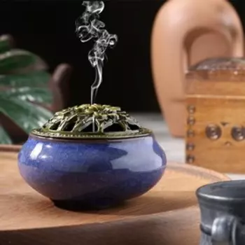 Курильница для благовоний, подставка для конусов TAKE IT EASY «Авантюрин», 9.57 см, МИКС