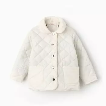 Куртка детская стеганая, цвет айвори, рост 86 см