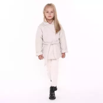 Куртка детская стеганая, цвет латте, рост 98 см