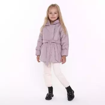 Куртка детская стеганая, цвет пепельной розы, рост 104 см