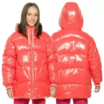 Куртка для девочек, рост 122 см, цвет коралловый