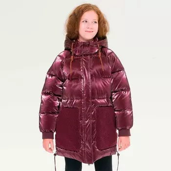 Куртка для девочек, рост 98 см, цвет черника