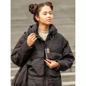 Куртка для девочки «Айлиш», рост 140 см, цвет чёрный