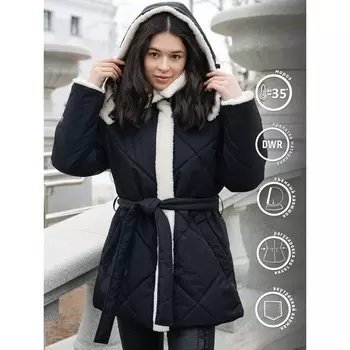 Куртка для девочки, рост 158 см, цвет чёрный