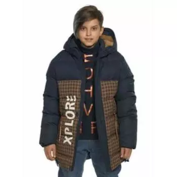 Куртка для мальчиков, рост 128 см, цвет джинсовый