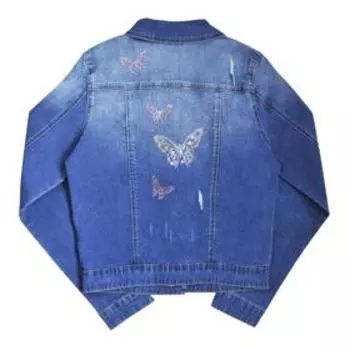 Куртка джинсовая для девочек, рост 158 см, цвет голубой