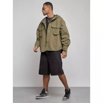 Куртка джинсовая мужская, размер 50, цвет хаки