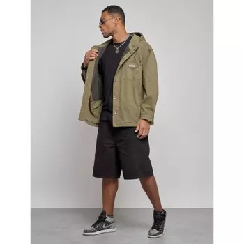 Куртка джинсовая мужская, размер 52, цвет хаки