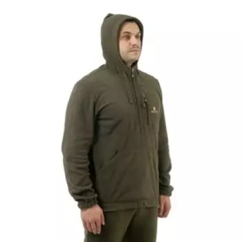 Куртка флисовая "Стриж" трикотаж на флисе, меланж-олива, р. 54, 182-188