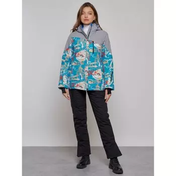 Куртка горнолыжная женская зимняя, размер 46, цвет синий