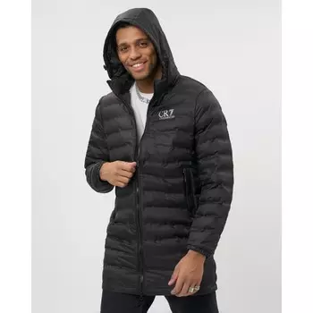 Куртка мужская демисезонная удлиненная чёрного цвета, размер 54