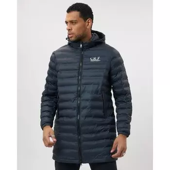 Куртка мужская демисезонная удлиненная тёмно-синего цвета, размер 50