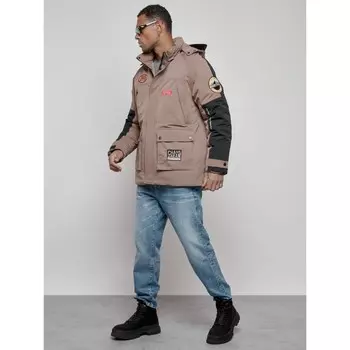 Куртка мужская зимняя, размер 52, цвет коричневый