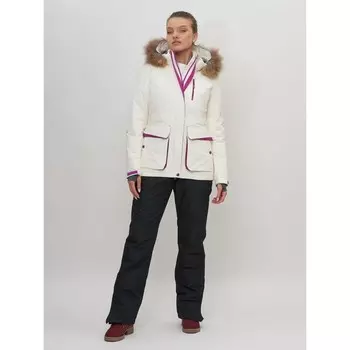 Куртка спортивная женская, цвет белый, размер 44