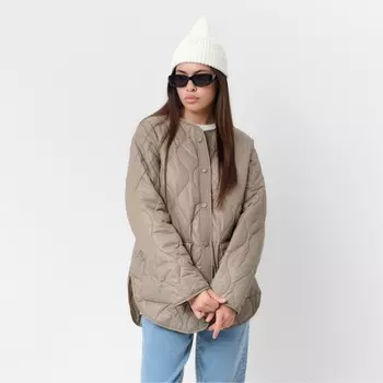 Куртка стёганая женская демисезонная MIST, размер 42, зелёная