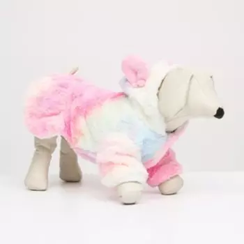 Куртка "Зайчонок" с капюшоном , размер XL (ДС 40, ОШ 17 см, ОГ 50 см) пастельная