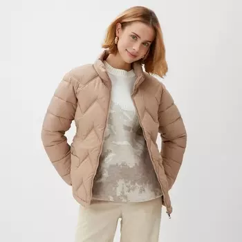 Куртка женская демисезонная на молнии Collorista, бежевая размер 46