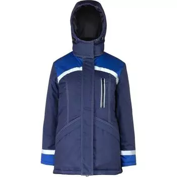 Куртка женская утеплённая «Герда», цвет синий, размер 44-46, рост 158-164