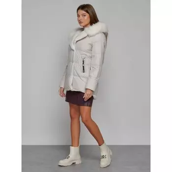 Куртка зимняя женская, размер 42, цвет бежевый