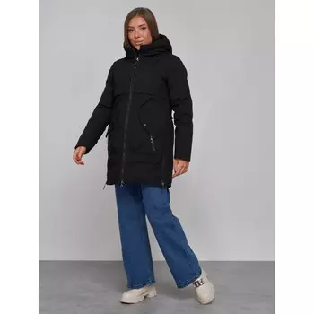 Куртка зимняя женская, размер 48, цвет чёрный