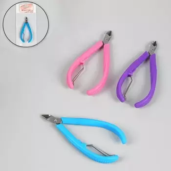 Кусачки маникюрные для кутикулы, 10,5 см, длина лезвия - 8 мм, цвет МИКС