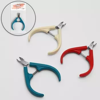 Кусачки маникюрные для кутикулы, пружинное соединение, 10 см, длина лезвия - 8 мм, цвет МИКС