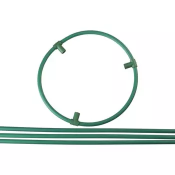 Кустодержатель, d = 30 см, h = 50 см, ножка d = 0,5 см, пластик, зелёный, троеножка, GRINDA