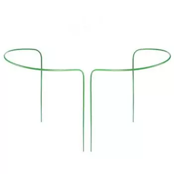 Кустодержатель, d=40 см, h=60 см, ножка d=0.3 см, металл, набор 2 шт., зелёный, Greengo