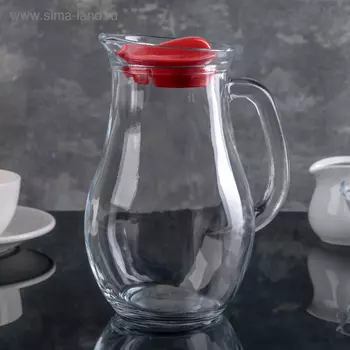 Кувшин Bistro, 1 л, цвет крышки красный