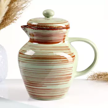 Кувшин Борисовская керамика «Мята», 1,7 л, 2215 см, зелёный