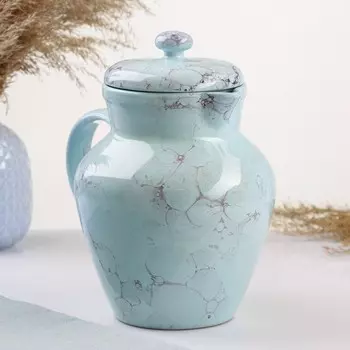 Кувшин Борисовская керамика «Романтика», 1,7 л, 2215 см, голубой