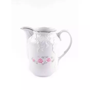 Кувшин Cmielow Rococo «Бледные розы, отводка платина», 1 л