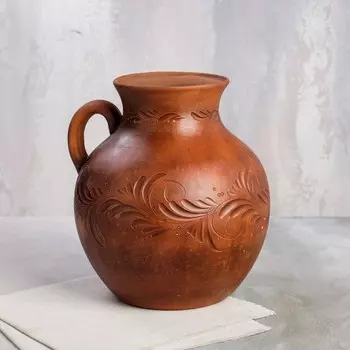 Кувшин "Грузия", декор, красная глина, 5 л