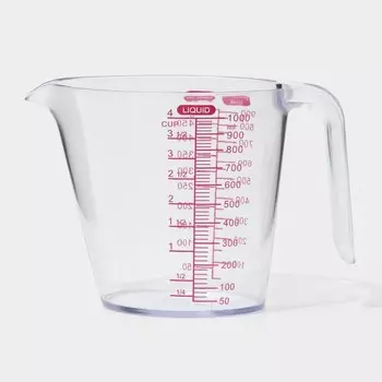 Стакан мерный, 1 л, 191113 см, цвет прозрачный