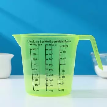 Кувшин мерный, 1 л, пластик, розовый