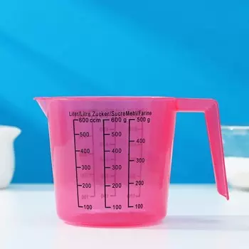 Стакан мерный, 600 мл, пластик, МИКС