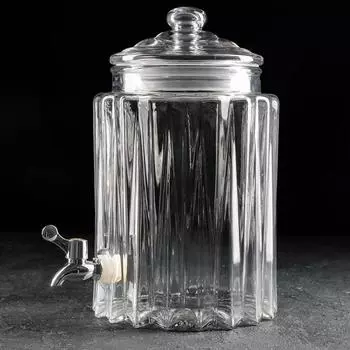Диспенсер для напитков стеклянный «Грани», 6 л, 20×33 см