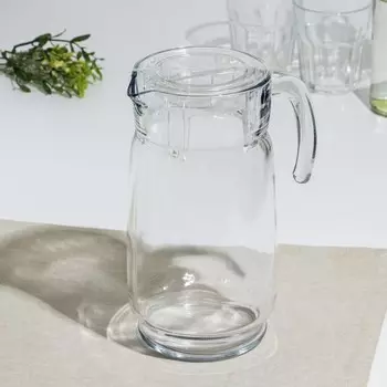 Кувшин Paabahe «Акватик», 1650 мл, акриловая крышка, стекло, прозрачный