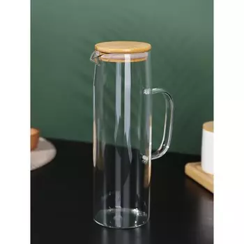 Кувшин BellaTenero «Эко», 1.3 л, 14927 см, с бамбуковой крышкой, стекло, прозрачный
