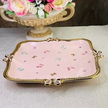 Квадратное блюдо Lenardi «Бабочки», 30.5 см