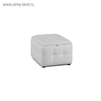 Квадратный пуф «Алеро», 540 × 540 × 400 мм, экокожа, цвет взбитые сливки