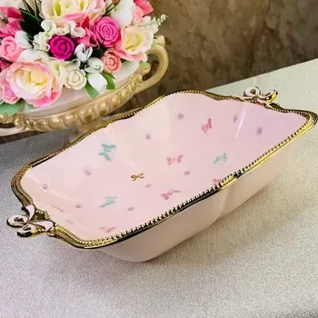 Квадратный салатник Lenardi «Бабочки», 37 см