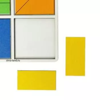 Головоломка геометрическая деревянная «Квадраты», 1 уровень, 6 квадратов