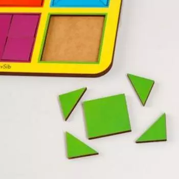 Пазл «Квадраты»,1 уровень, 6 квадратов