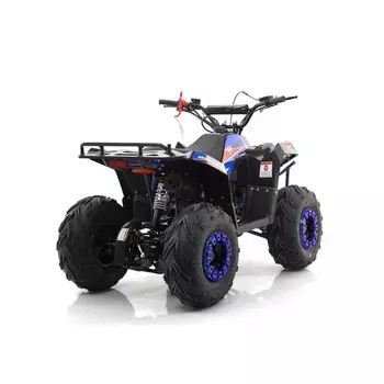 Квадроцикл детский бензиновый Motax Atv Grizlik A110, бело-синий
