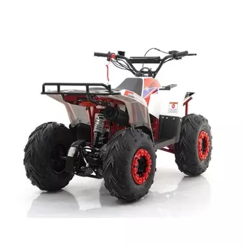 Квадроцикл детский бензиновый Motax Atv Grizlik A110, бело-красный