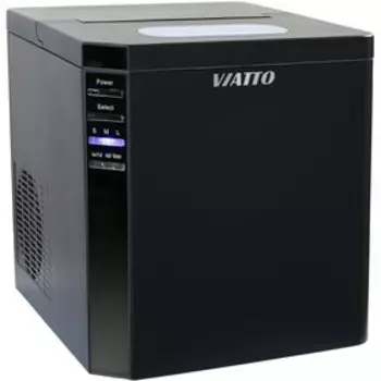 Льдогенератор VIATTO VA-IM-15B, пальчиковый лёд, до 2 кг, 180 Вт, 15 кг/сут, чёрный